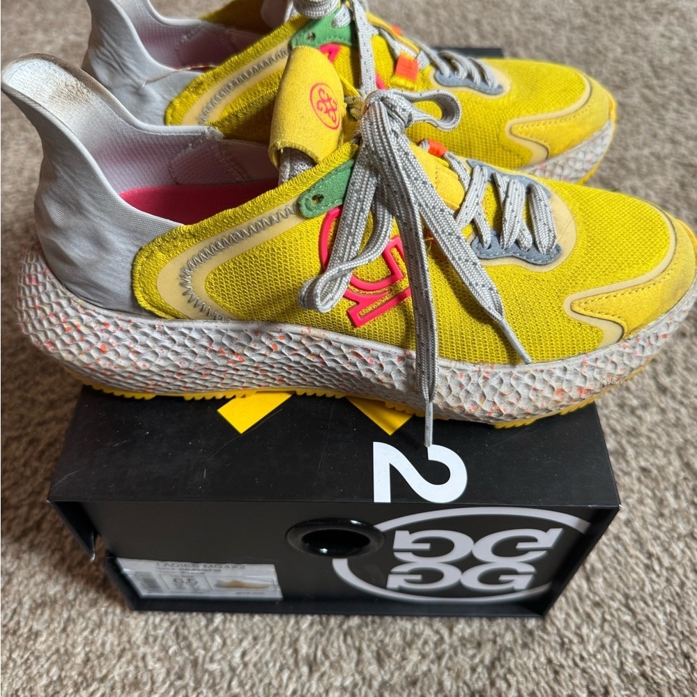 G/FORE Yellow and Gray Athletic/Golf size 6.5 Shoes